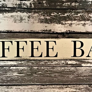 Coffee Bar Sign Coffee Bar Decor Kitchen Coffee Sign Vintage Coffee Sign image 4