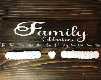 Family Birthday Sign | Family Celebrations Sign | Birthday Board | Father's Day Gift | Gift For Dad