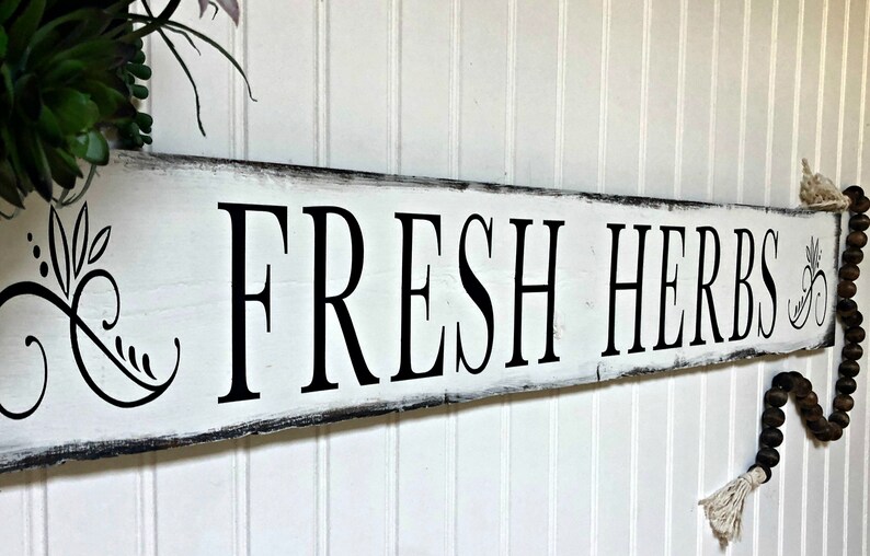 Fresh Herbs Sign Herb Sign Garden Sign Kitchen Sign | Etsy