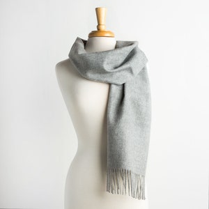 Maloca 100% Baby Alpaca Wool Classic Scarf-Light Grey