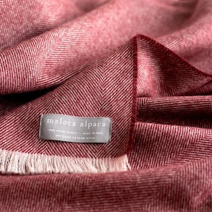 Maloca Alpaca 100% Pure Royal Alpaca Misti Throw in Maroon | Hypoallergenic | Softer then Cashmere | Warmer and Stronger then Sheeps  Wool |