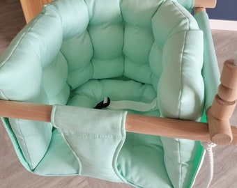 Mint Green Toddler Swing: 2-in-1 Soft Outdoor Garden Swing