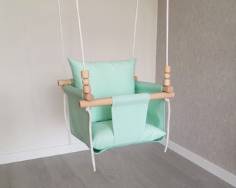 Waterproof Baby Swing: Cozy Toddler Garden Swing with Pillows