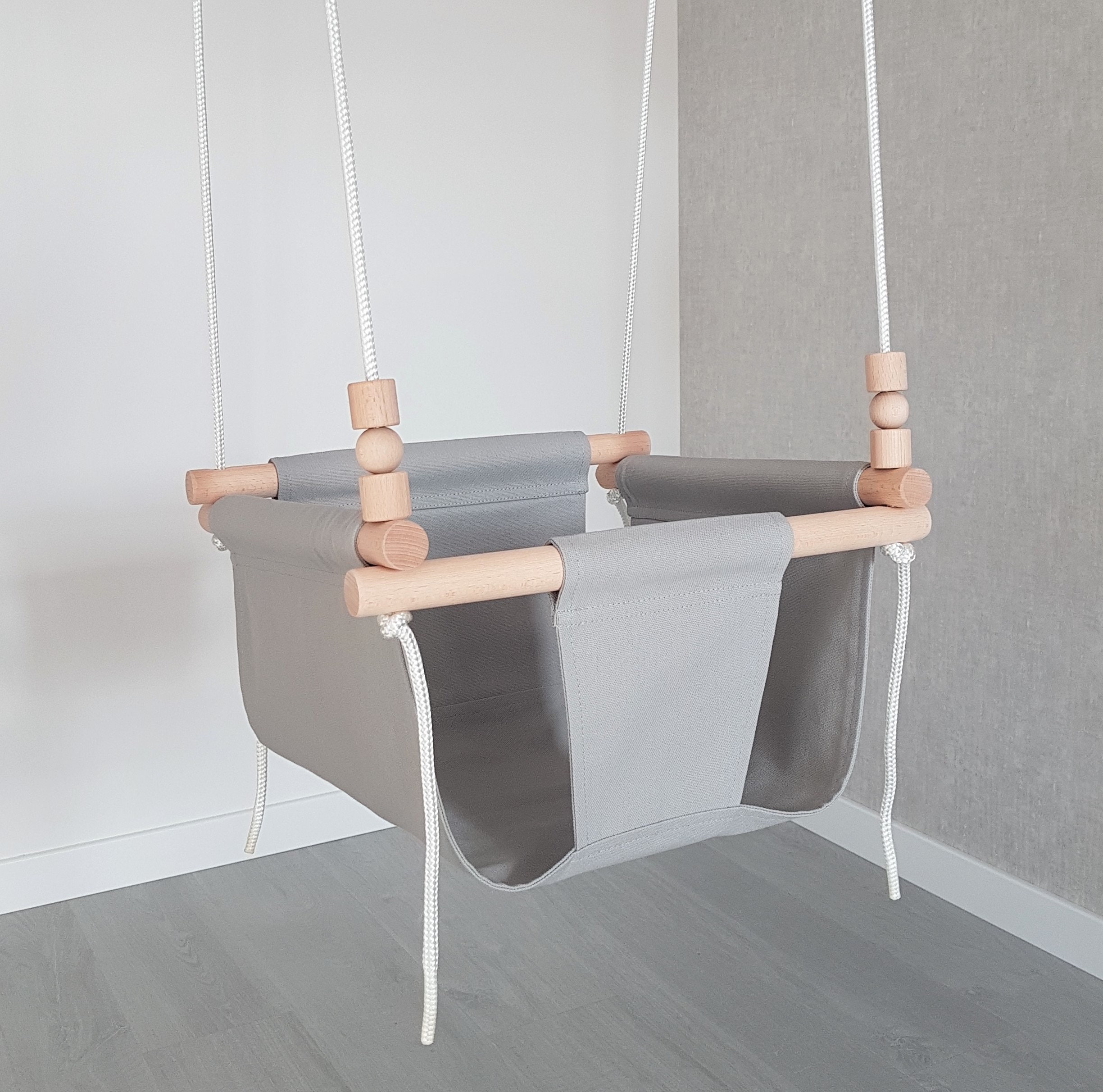 Baby Swing Grey/toddler Swing/baby Swing/ Baptism Gift/ Indoor Etsy