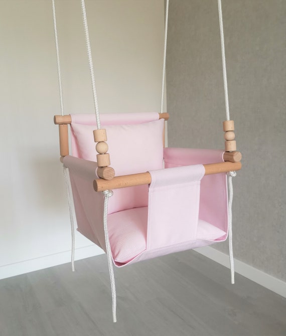 Balançoire pour bébé rose dossier haut intérieur extérieur - Etsy France