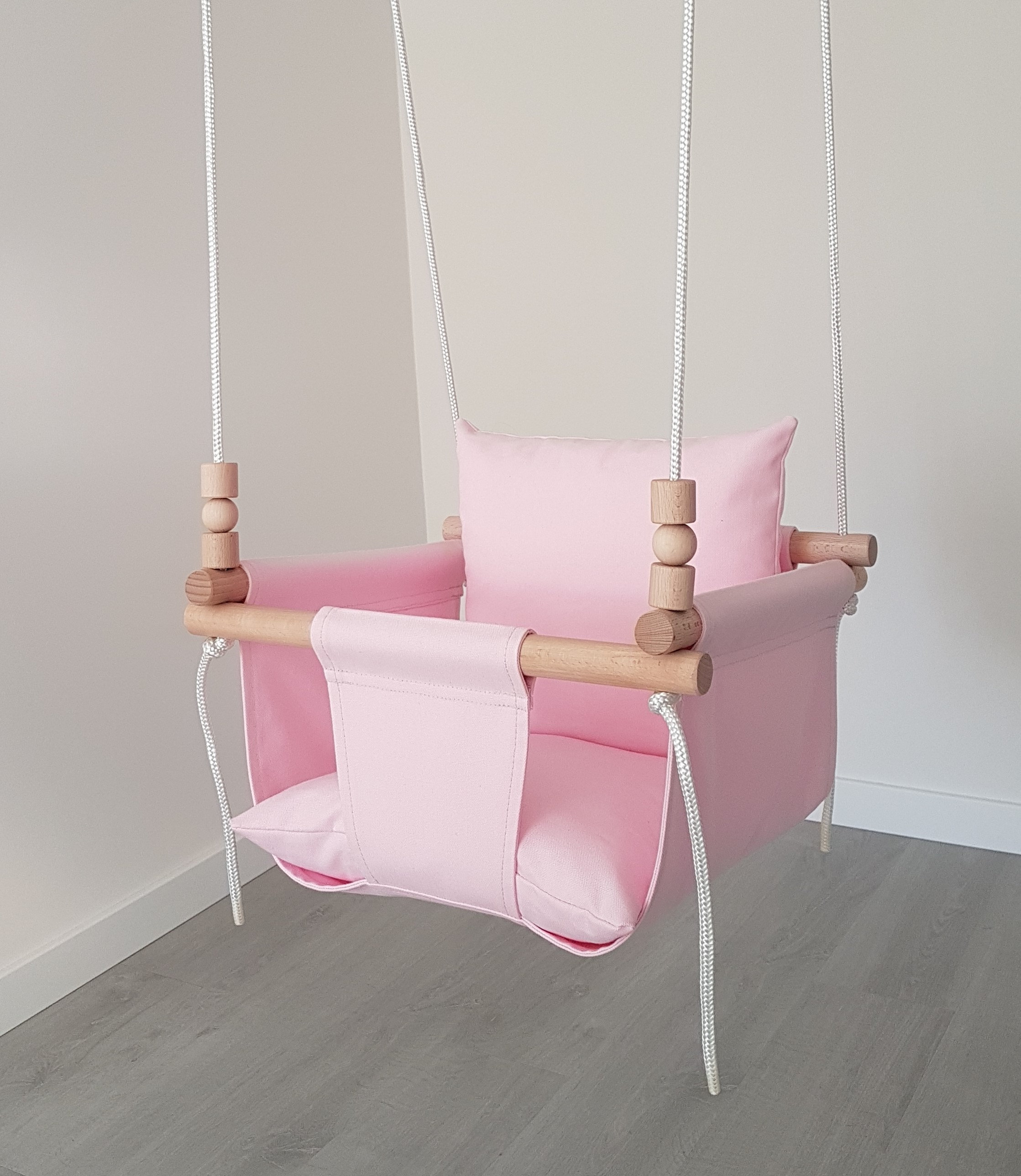 Baby Swing Pink/toddler Swing/ Natural Swing/ Cotton Swing/ Etsy