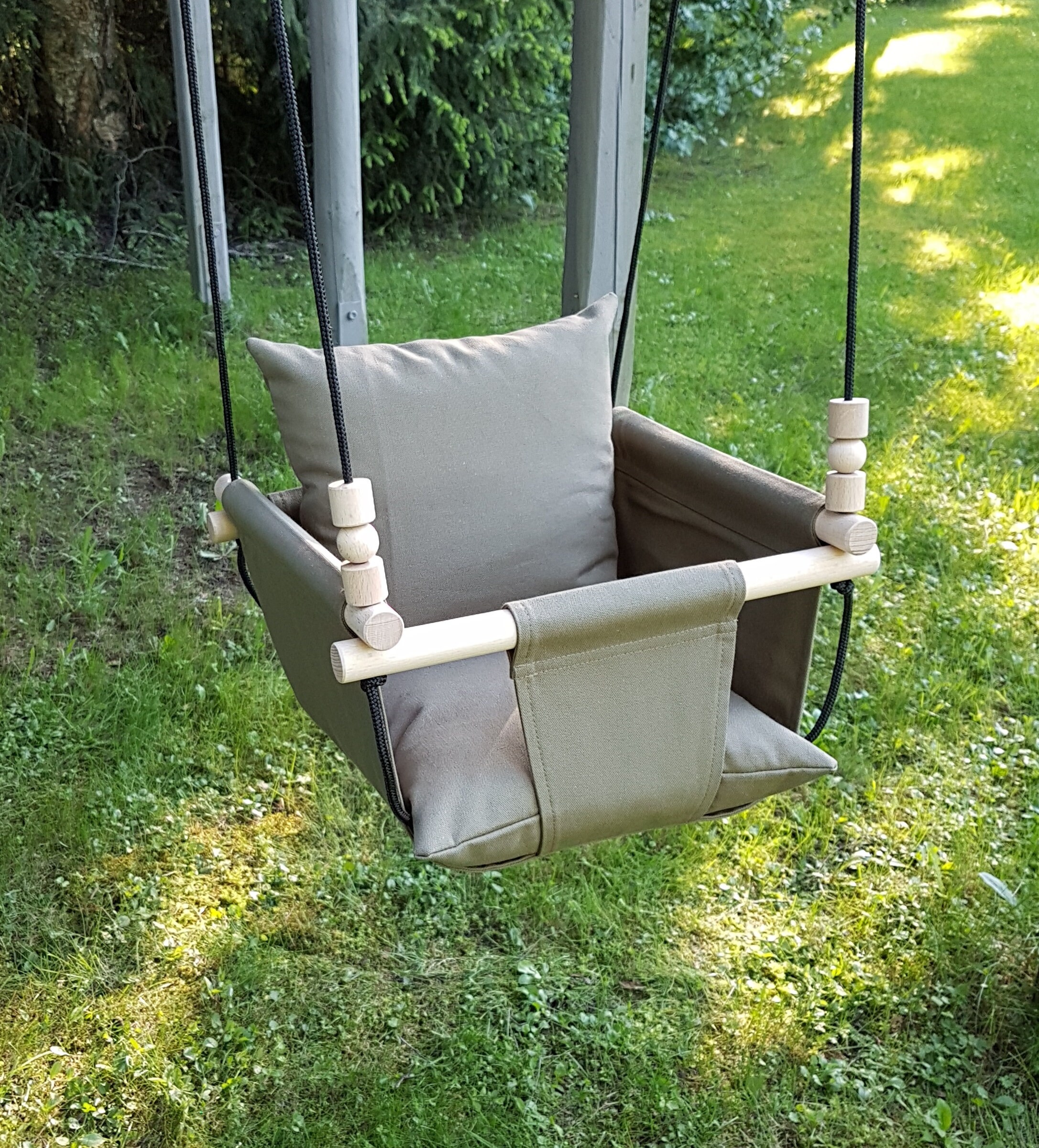 Baby Swing Khaki/toddler Swing/swing/army Green/ Nursery Etsy