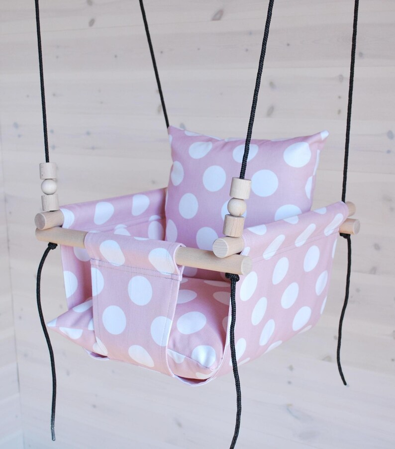 Baby Swing Ships Fast Toddler Swing Pink Grey Swing Natural Swing Indoor Swing Outdoor Swing Cotton Fabric Swing Baby Hammock