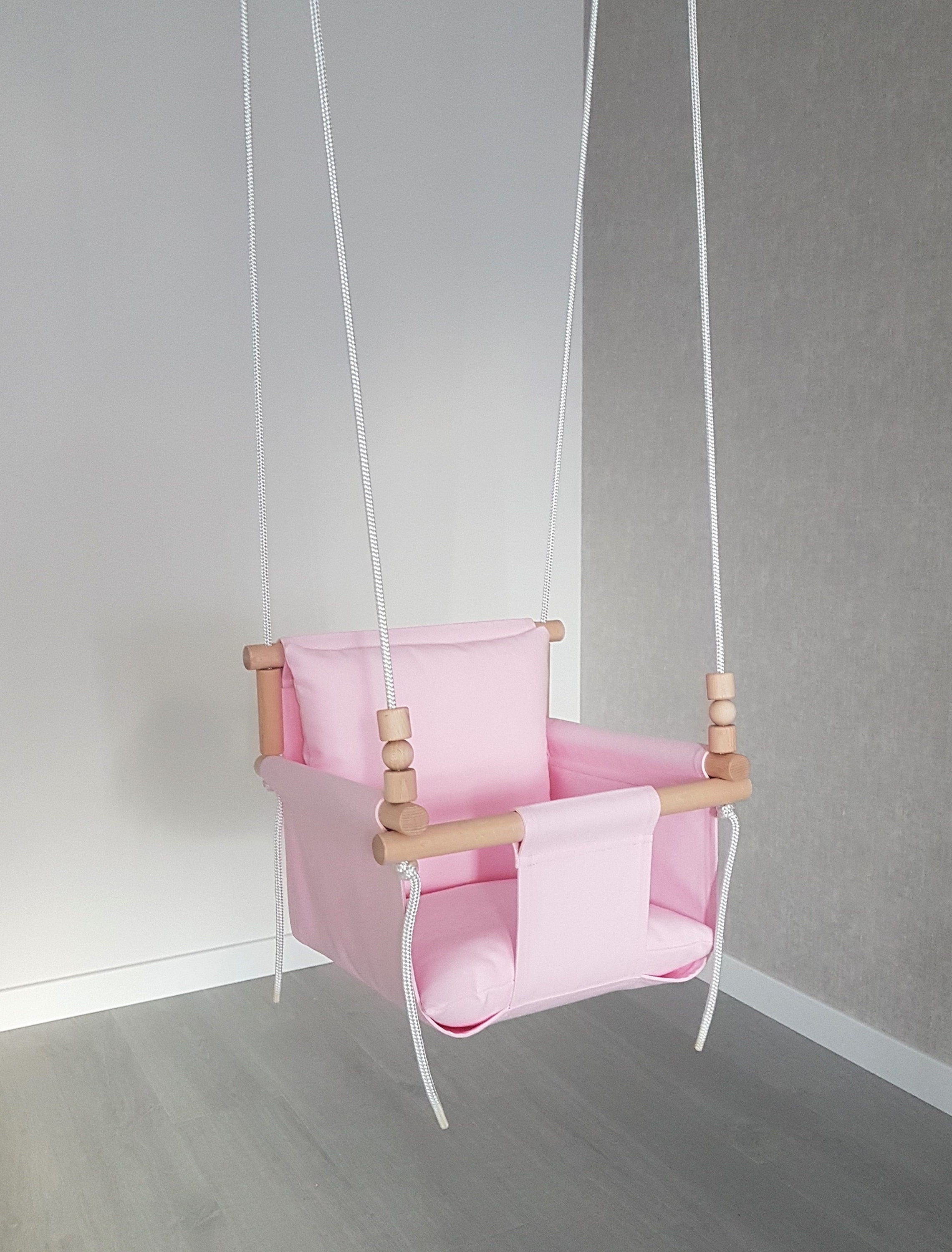 Comfortable Design Pink Baby Swing/Toddler Swing/ Natural Etsy