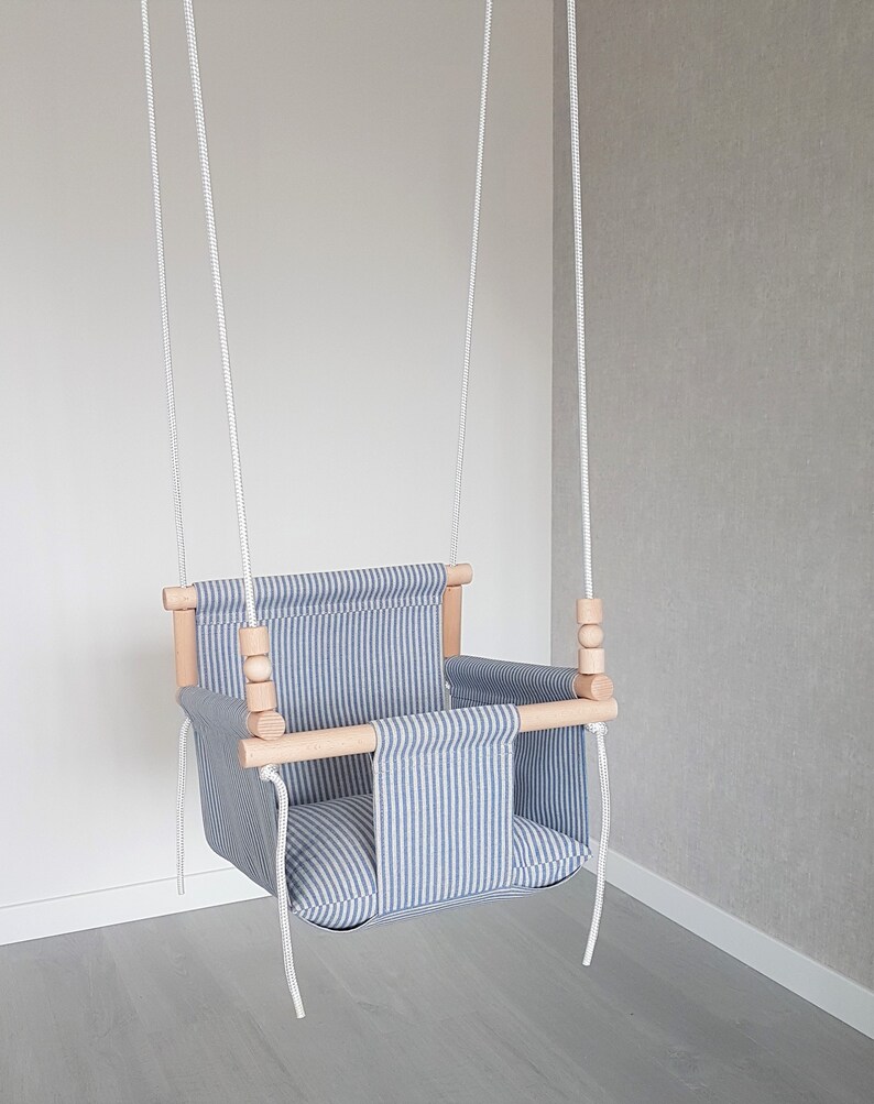 Toddler Swing Linen Baby Swing Child Swing Indoor Etsy