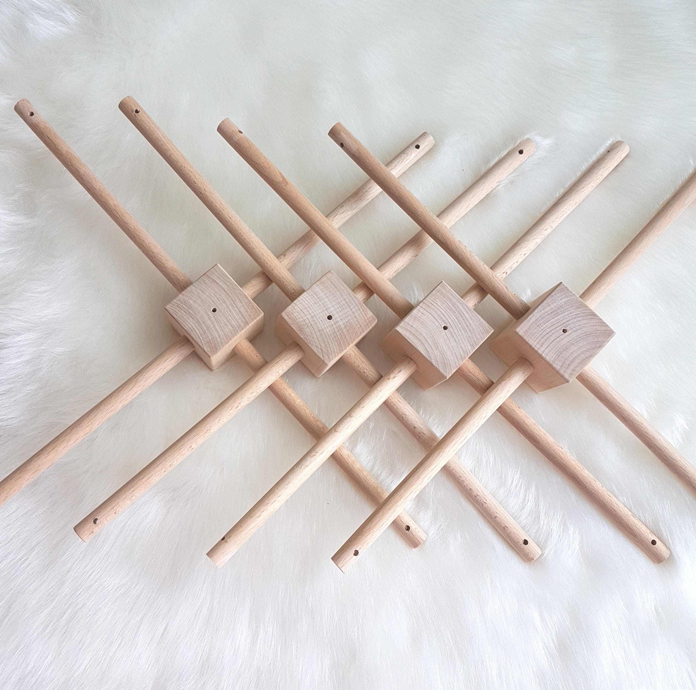 Wooden Hanger/Set of 4 Mobile Frame/DIY Mobile Hanger/Baby Etsy