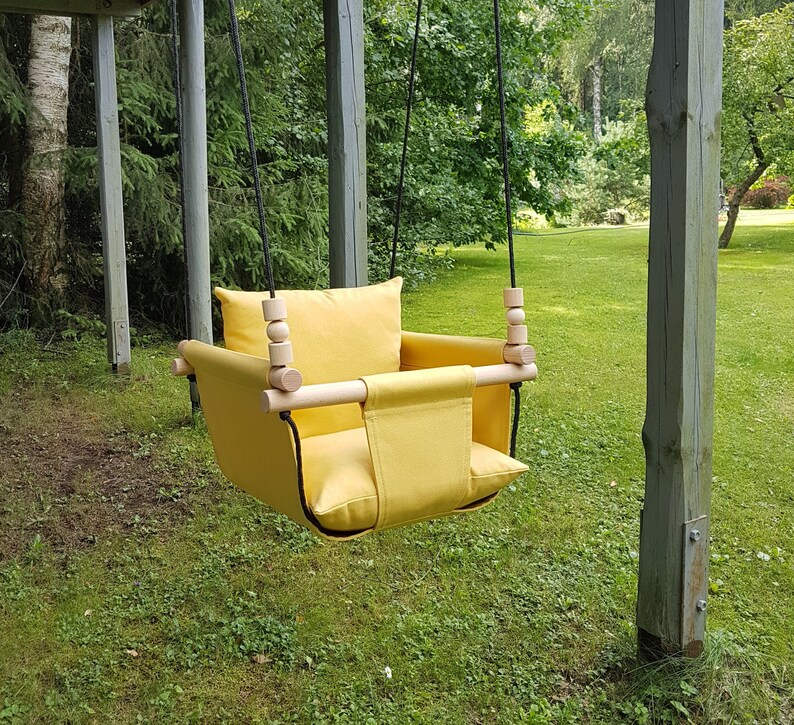 Baby Swing Mustard/Toddler Swing/ Natural Swing/ Cotton Swing/ Etsy