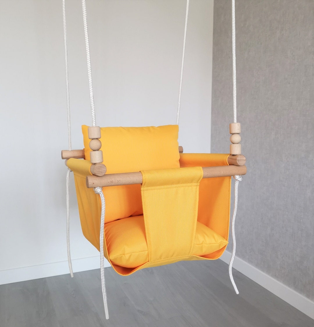 Baby Swing WEATHERPROOF Yellow. Outdoor Indoor. Swing. Toddler Swing