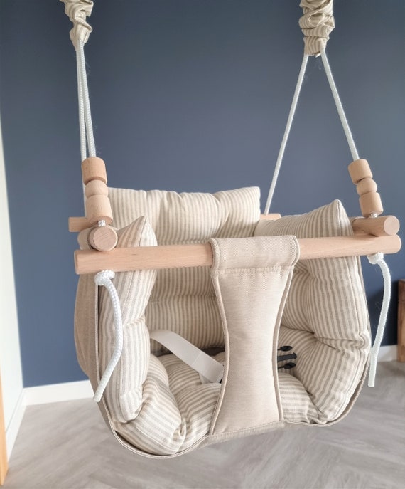Baby Swing. Schaukel. Indoor Outdoor. Kinderschaukel. Balancoire Fabric 2 in 1 Swing. Baby Gift. Baby Shower Gift Handmade Linen Swing. Etsy Canada