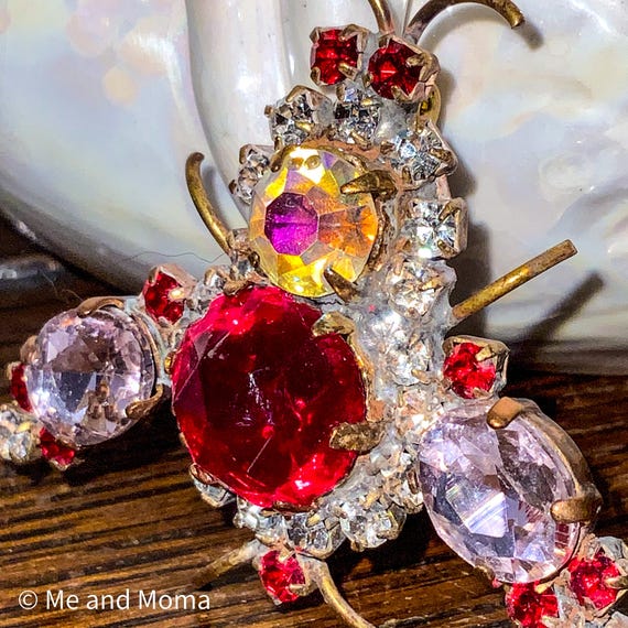 Vintage Bug Brooch, Bug Statement Brooch, Vintage… - image 2