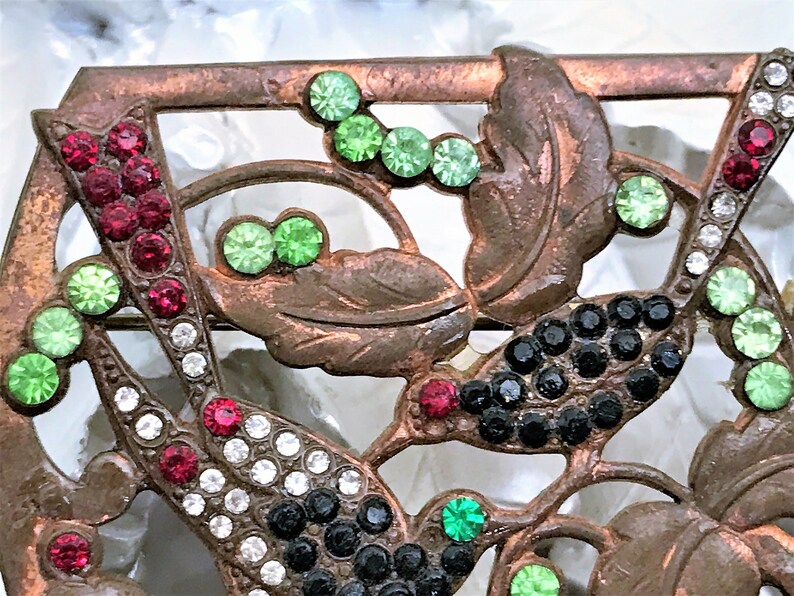 Vintage Bird Pin Vintage Czech Pin Vintage Statement Pin Vintage Czech Brooch Czech Bird Statement Brooch Vintage Bird Brooch
