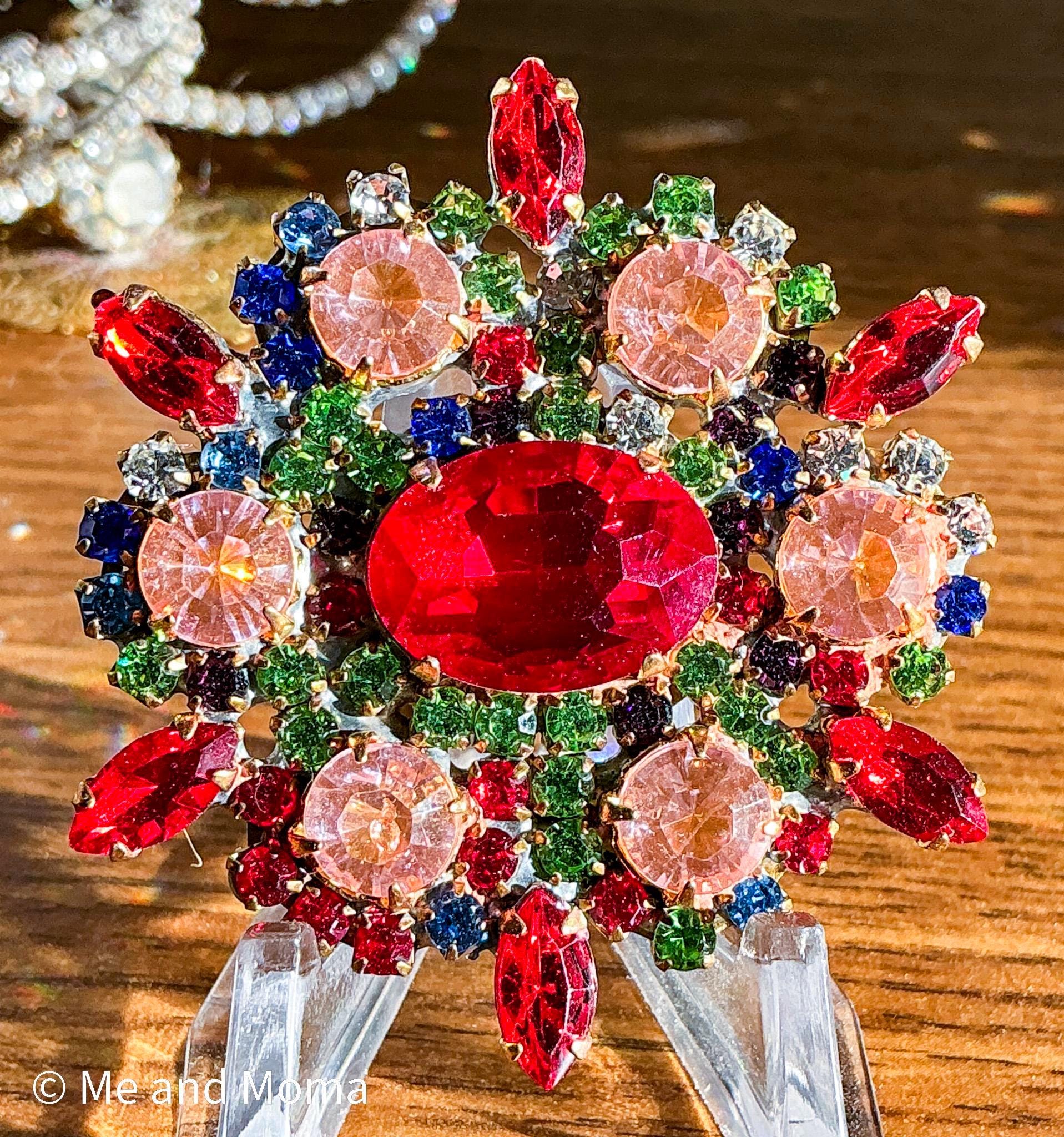Vintage Czech Brooch - Etsy