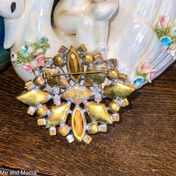 Vintage Ruby Red Christmas Pin, Ruby Red Christma… - image 8