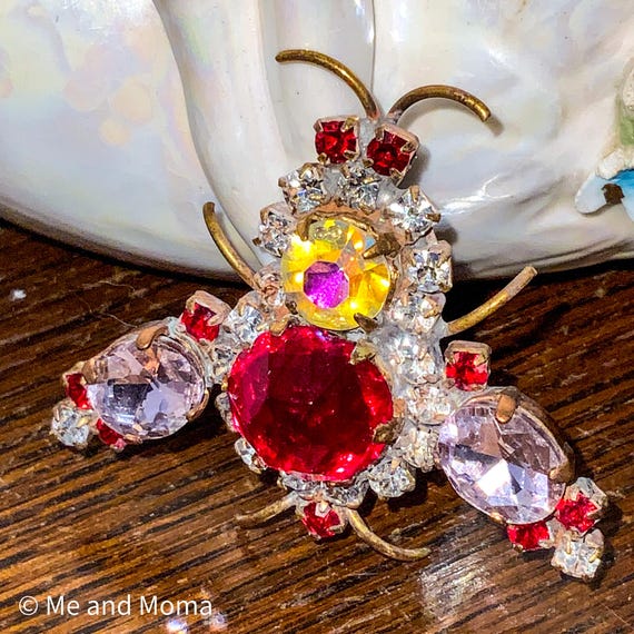 Vintage Bug Brooch, Bug Statement Brooch, Vintage… - image 1