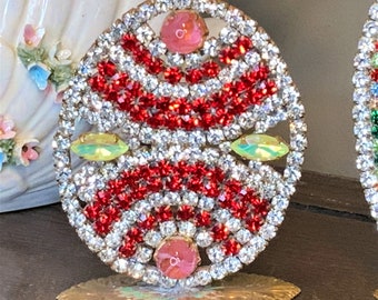 Vintage Rhinestone Egg, Vintage Easter Decoration, OOAK Easter Egg, Vintage Easter Egg, OOAK Egg, Vintage Easter Ornament, Crystal Egg