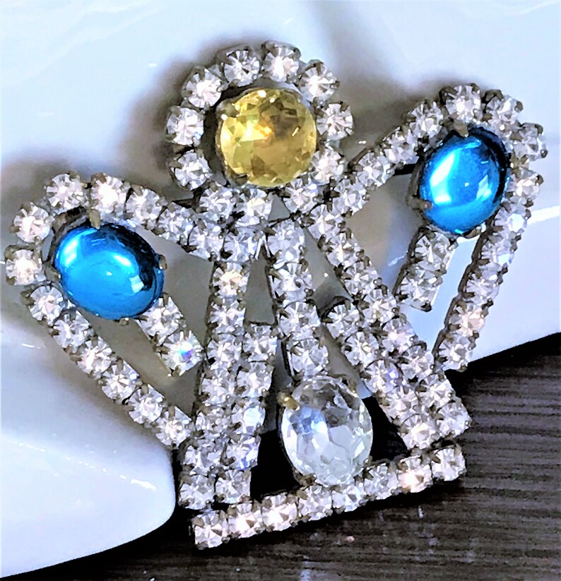 Rhinestone Angel Pin Crystal Celestial Angel Pin Retro Angel Pin Vintage Retro Angel Brooch Vintage Angel Brooch Vintage Angel