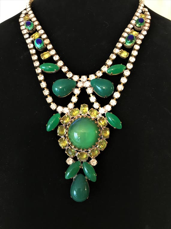 Debenhams Vintage Crystal Bling Necklace – Moulin Rouge Statement Jewelry