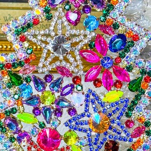 Stunning Vintage Star Rhinestone Tree, Vintage Czech Christmas Tree, Vintage Holiday Decoration, Vintage Star Tree, Vintage Tree