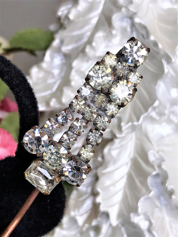 Vintage Crystal Hair Pin, Crystal Bobby Pin, Cryst