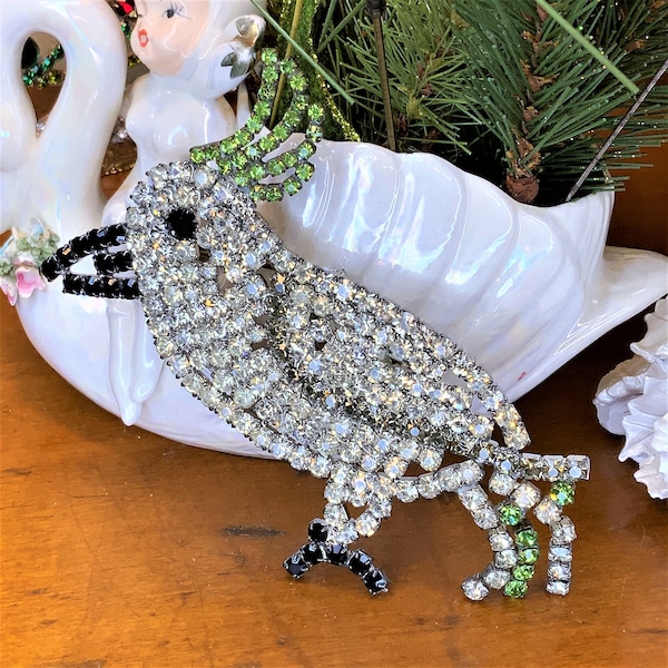 Huge Rhinestone Pin - Etsy
