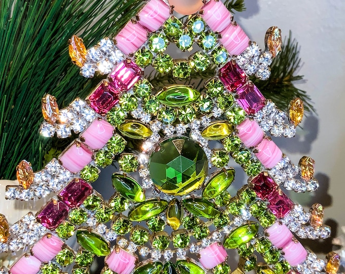 Vintage Czech Christmas Tree Vintage Rhinestone Tree Vintage Etsy