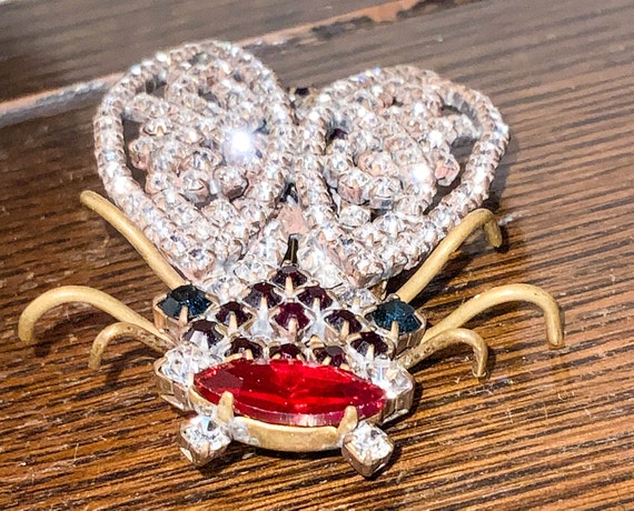 Vintage Bug Brooch, Large Statement Brooch, Vinta… - image 2