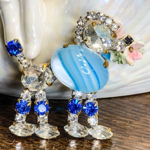 Vintage Rhinestone Poodle Pin, C Clasp Poodle Brooch, Vintage Poodle Brooch, Crystal Dog Statement Brooch, Poodle Estate Jewelry