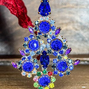 Czech Rhinestone Tree, Vintage Christmas Tree, Rhinestone Christmas Tree, Vintage Rhinestone Tree, Vintage Decoration, Vintage Ornament
