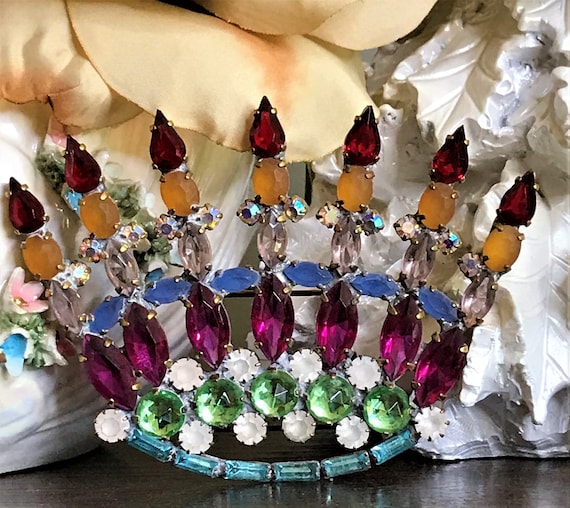 Vintage Crown Pin, Vintage Crown Brooch, Mardi Gra