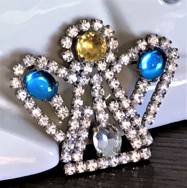 Rhinestone Angel Pin Crystal Celestial Angel Pin Retro Angel Pin Vintage Retro Angel Brooch Vintage Angel Brooch Vintage Angel