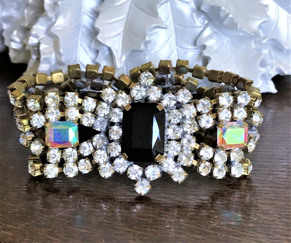 Vintage Czech Bracelet, Vintage Christmas Bracele… - image 1