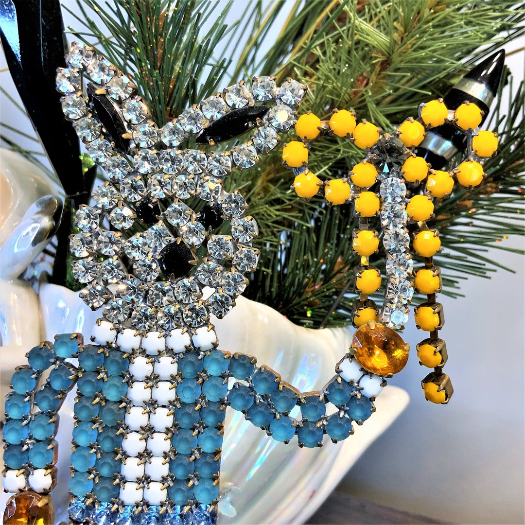 Easter Crystal Rabbit Vintage Easter Decoration, Brilliant Crystal Easter Rabbit, Vintage ...