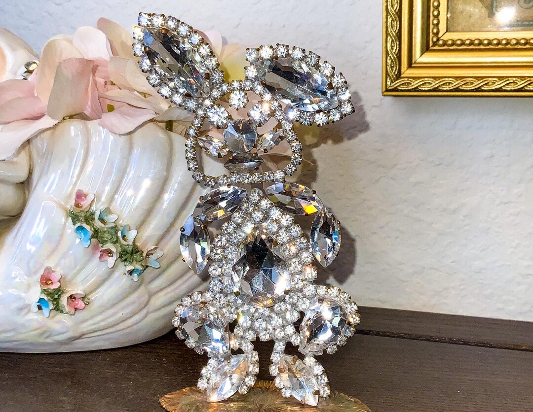 Easter Crystal Rabbit Vintage Easter Decoration, Solid Crystal Easter Rabbit, Vintage Easter ...