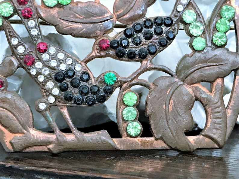 Vintage Bird Pin Vintage Czech Pin Vintage Statement Pin Vintage Czech Brooch Czech Bird Statement Brooch Vintage Bird Brooch