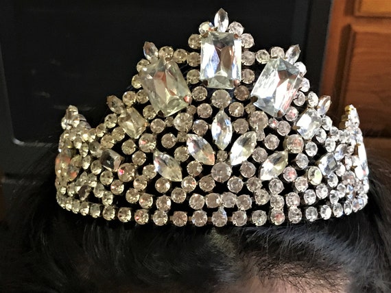 Vintage Rhinestone Tiara, Vintage Rhinestone Crown