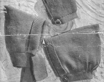 Easy To Knit Child's Pixie Hat Pixie Hood Vintage Knitting PDF Pattern Instant Download