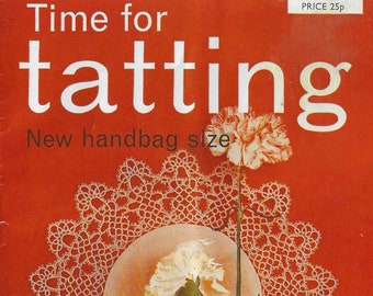 E-book in PDF Time For Tatting/ Tatting Tutorials and Patterns 1960s Vintage Digital Book