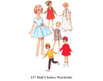 14" Puppenkleidung Penny Brite Matilda Puppe Schnittmuster PDF Instant Download
