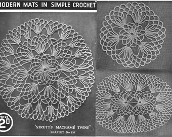 Crochet Doilies. Doily Design. Vintage. PDF Pattern. Instant Download