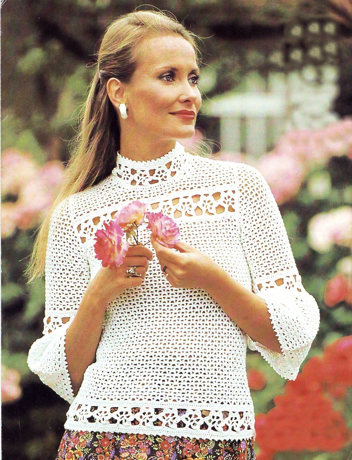 1910s White Cotton Crochet Blouse – makky