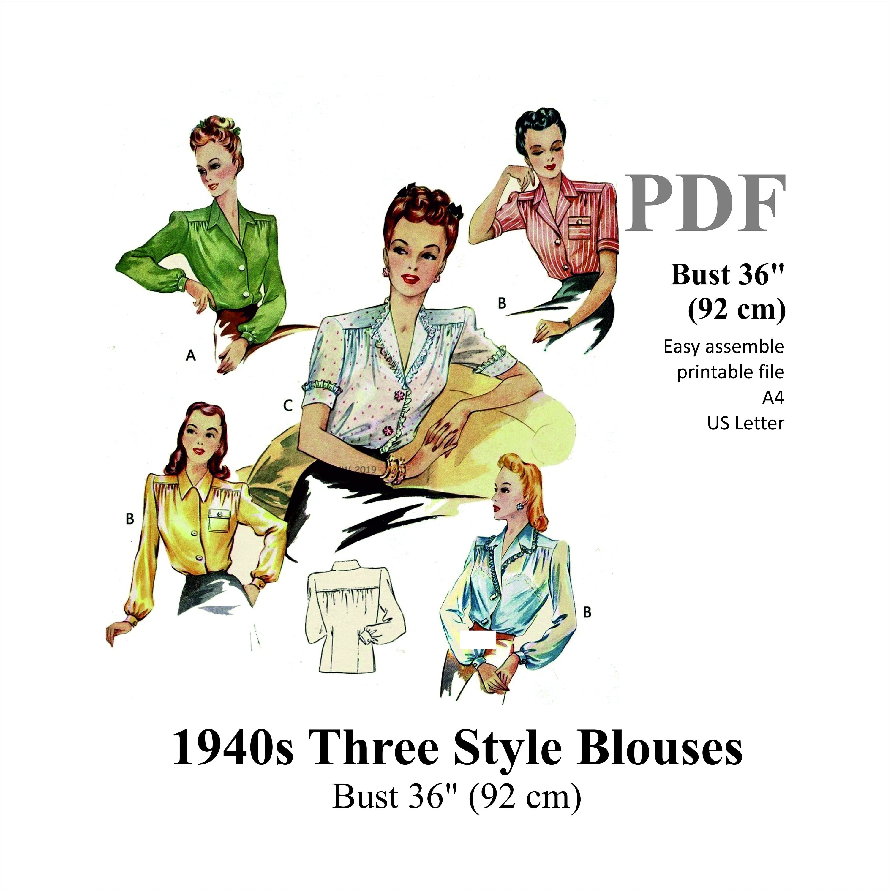 1940s Blouse - Etsy