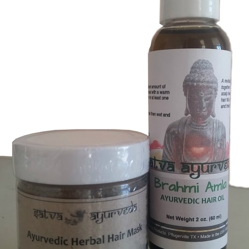 Ayurvedic Hair Care Combo Hair Mask and Brahmi Amla Hair Oil - Etsy  Australia