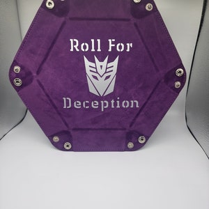 Bandeja de dados plegable portátil con cierre a presión inspirada en Transformers Roll For Deception