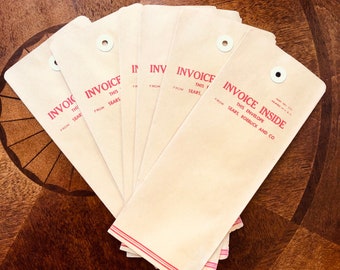Vintage Sears Roebuck invoice envelopes, Sears, vintage paper, junk journal, wedding shower, baby shower, invitations, envelope