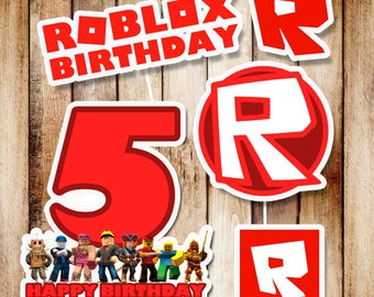 Roblox Centerpieces Roblox Digital Party Supplies Roblox Etsy - numero de roblox